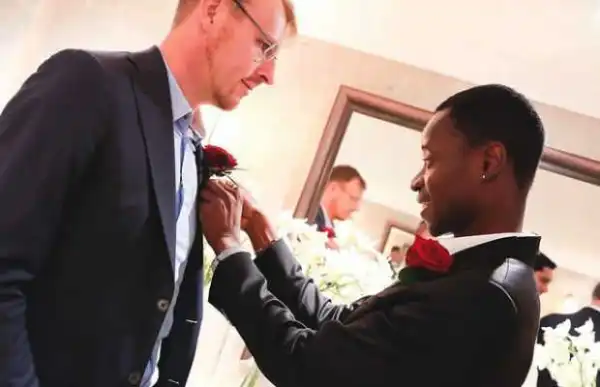 Popular Nigerian gay activist, Bisi Alimi weds lover in England (PHOTO)